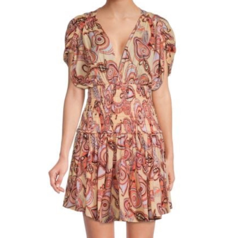 A.L.C. Multicolor Patterned Mini Dress